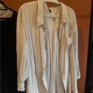 Torrid Pinstripe Button-Up Shirt
